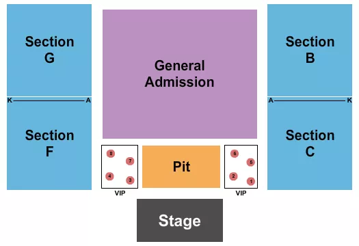 ENDSTAGE PIT VIP Seating Map Seating Chart