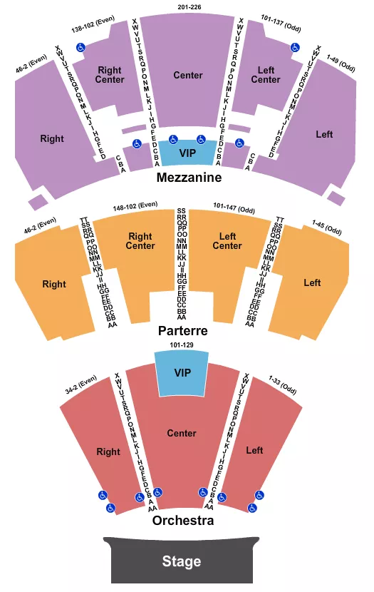 ENDSTAGE VIP Seating Map Seating Chart
