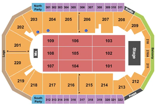 ENDSTAGE 2 Seating Map Seating Chart