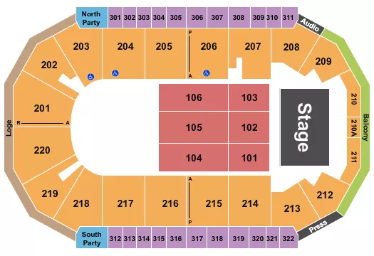 ENDSTAGE 4 Seating Map Seating Chart