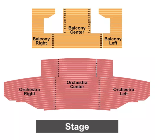 PRESLEYS COUNTRY JUBILEE ENDSTAGE Seating Map Seating Chart