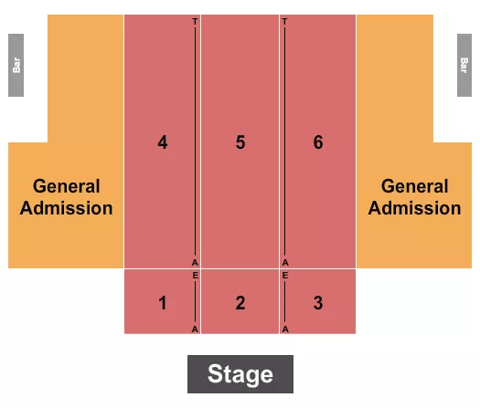 ENDSTAGE WITH GA Seating Map Seating Chart