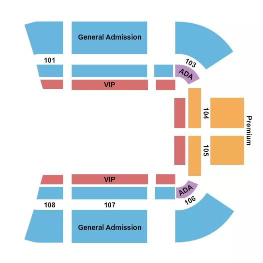 GARDEN BROS CIRCUS Seating Map Seating Chart