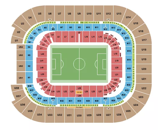 SOCCER Seating Map Seating Chart