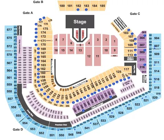 DEF LEPPARD Seating Map Seating Chart