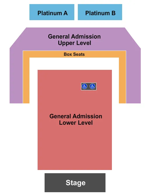 END STAGE Seating Map Seating Chart