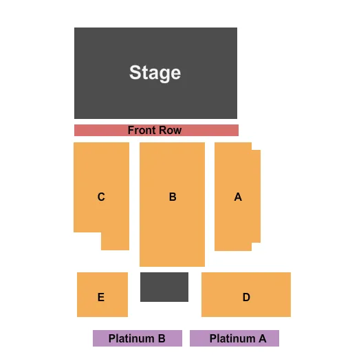END STAGE RESERVED 2 Seating Map Seating Chart