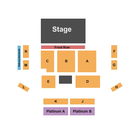 END STAGE RESERVED Seating Map Seating Chart