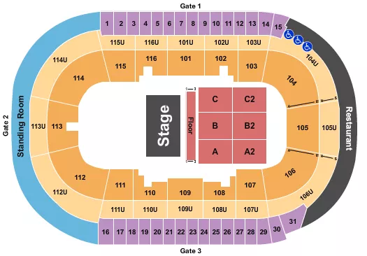 HALF HOUSE 4 Seating Map Seating Chart