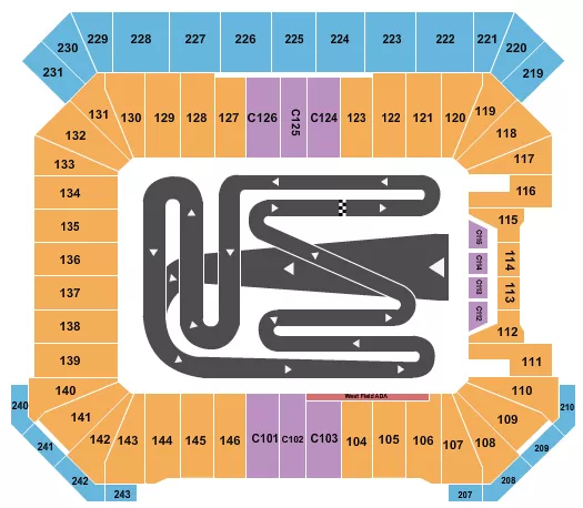 AMA SUPERCROSS CHAMPIONSHIP Seating Map Seating Chart