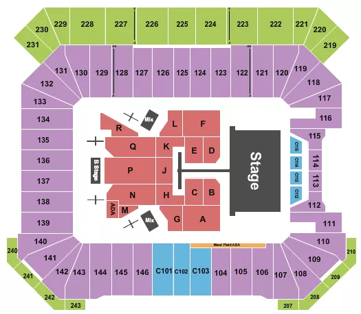 POST MALONE Seating Map Seating Chart