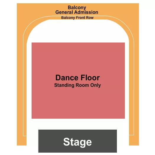 DANCE FLOOR GA BALCONY Seating Map Seating Chart
