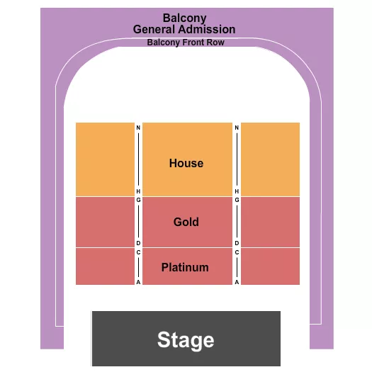 ENDSTAGE PLATINUM 2 Seating Map Seating Chart