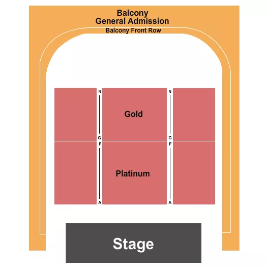 ENDSTAGE PLATINUM Seating Map Seating Chart