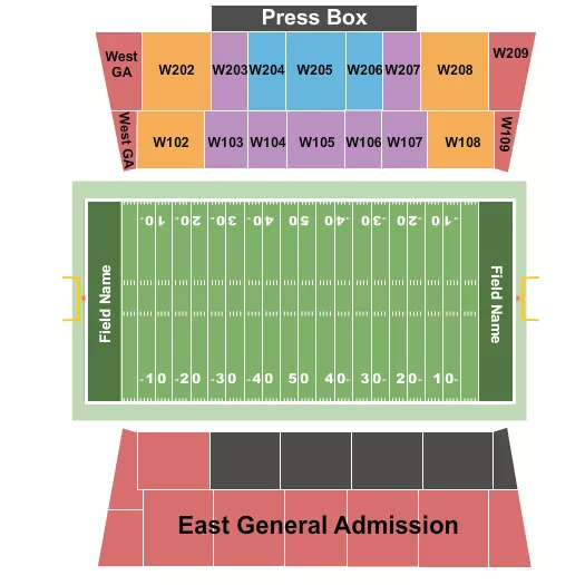 FOOTBALL Seating Map Seating Chart