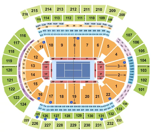 A RACQUET AT THE ROCK Seating Map Seating Chart