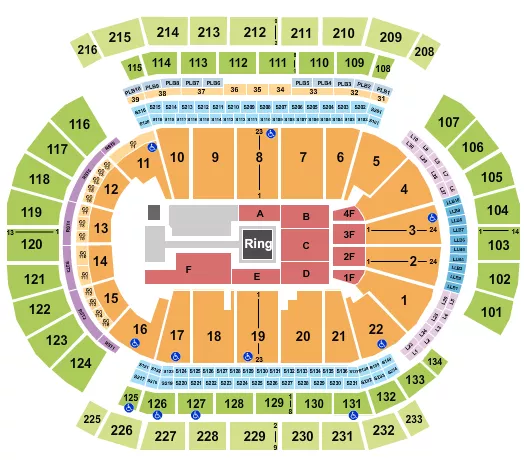 BKFC Seating Map Seating Chart
