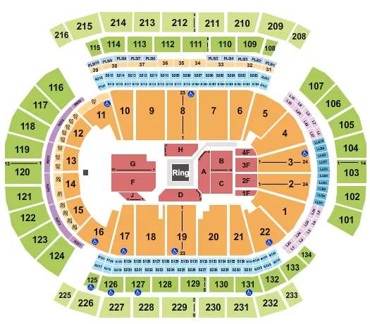 BOXING 4 Seating Map Seating Chart