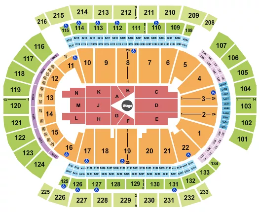 CENTER STAGE 3 Seating Map Seating Chart