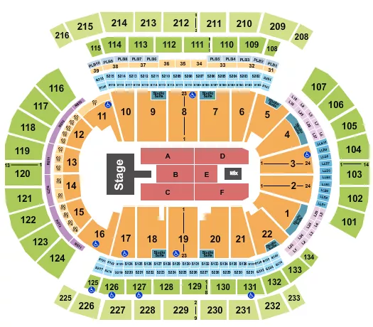 CHRISTIAN NODAL Seating Map Seating Chart