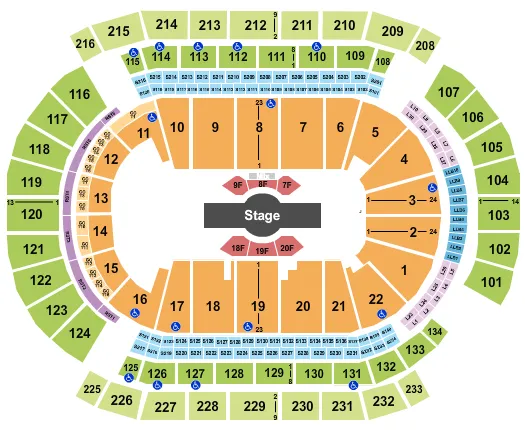 CIRQUE CORTEO Seating Map Seating Chart