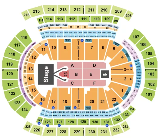 CONAN GRAY Seating Map Seating Chart