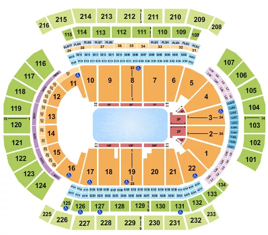 DISNEY ON ICE 2 Seating Map Seating Chart