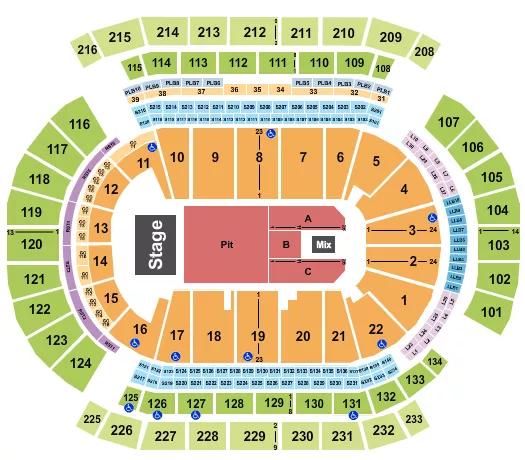 ENDSTAGE GA PIT Seating Map Seating Chart