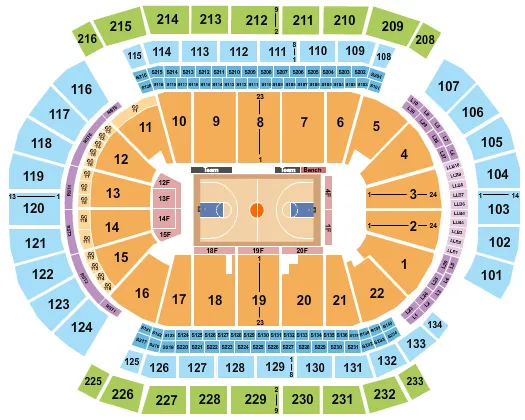 HARLEM GLOBETROTTERS Seating Map Seating Chart