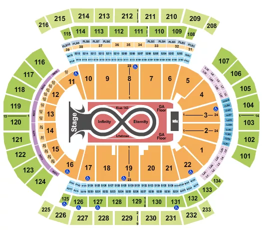 KATY PERRY Seating Map Seating Chart