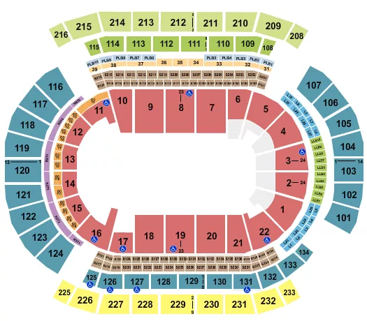 MONSTER JAM 2 Seating Map Seating Chart