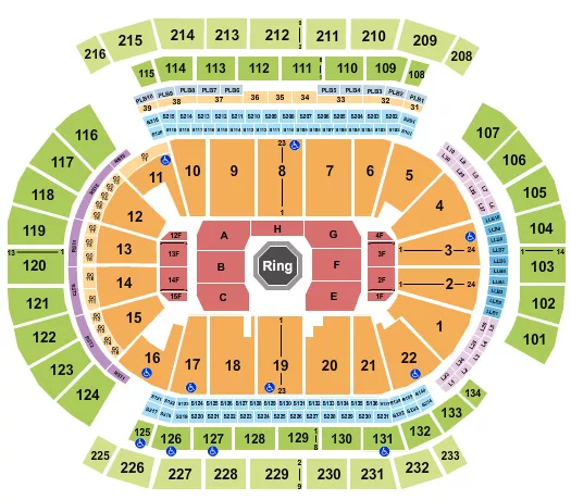 UFC 2 Seating Map Seating Chart
