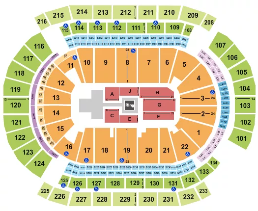 WWE Seating Map Seating Chart