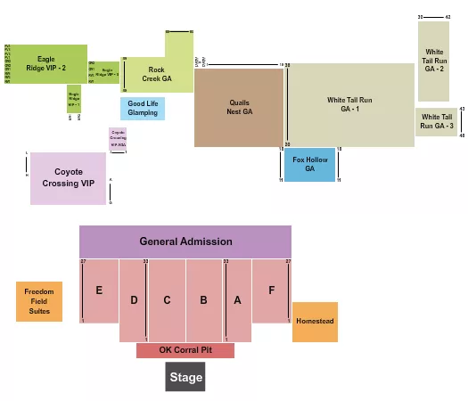 FESTIVAL 2 Seating Map Seating Chart