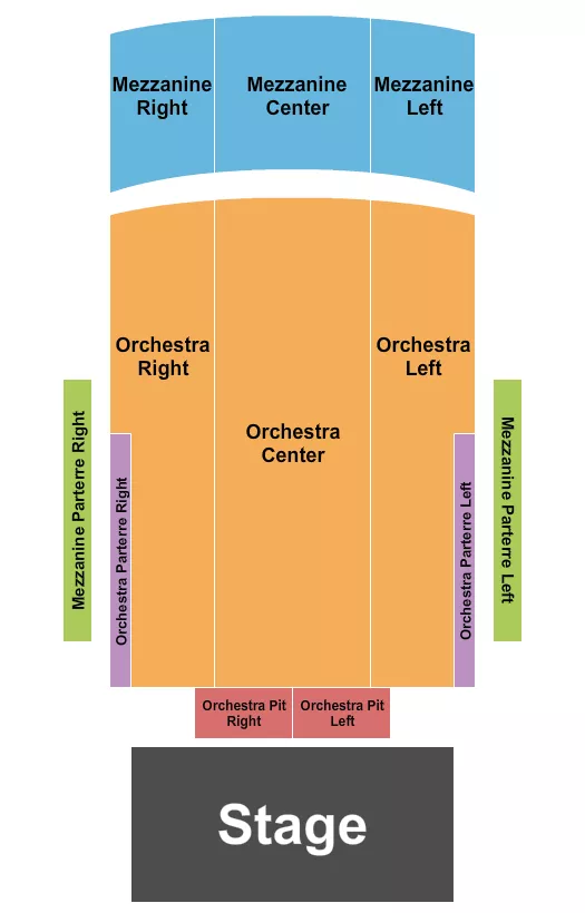 END STAGE Seating Map Seating Chart
