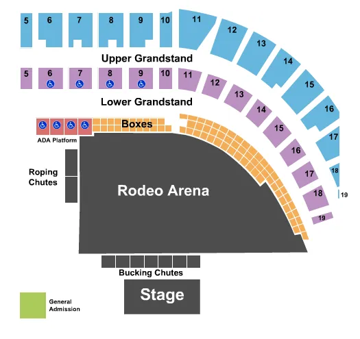 RODEO MAP Seating Map Seating Chart