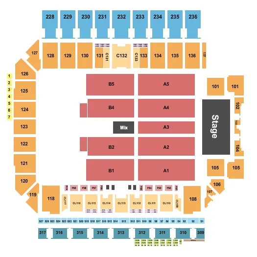 CONCERT Seating Map Seating Chart