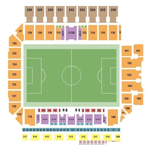 SOCCER Seating Map Seating Chart