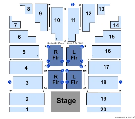 PHILLIP PHILLIPS Seating Map Seating Chart