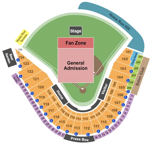 GA FANZONE Seating Map Seating Chart