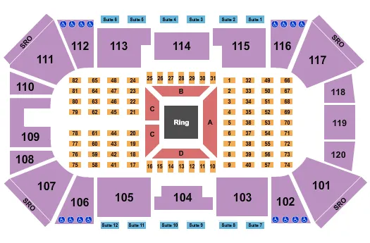 BOXING Seating Map Seating Chart