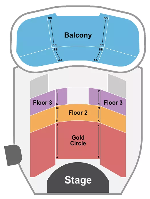 ENDSTAGE GC Seating Map Seating Chart