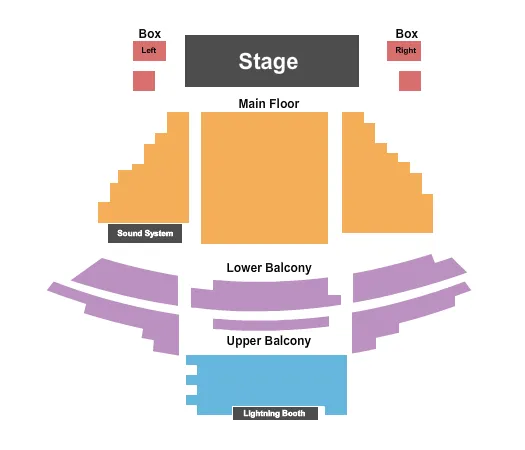 END STAGE Seating Map Seating Chart