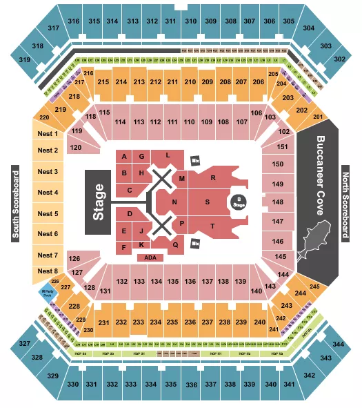 CHRIS BROWN Seating Map Seating Chart