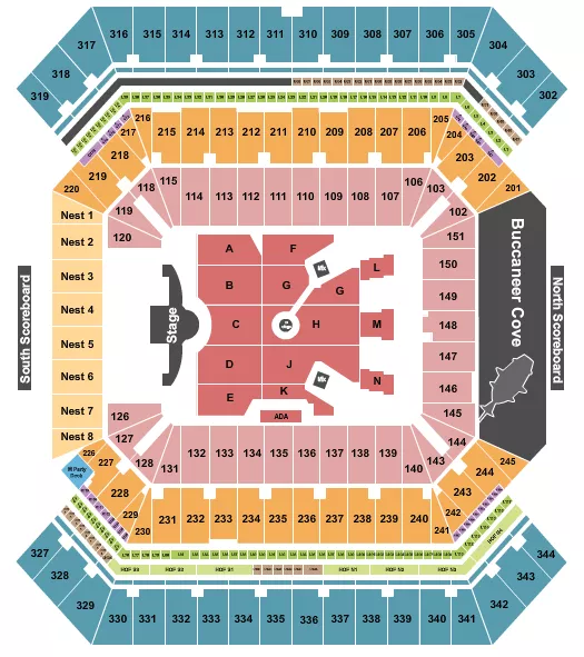 ED SHEERAN Seating Map Seating Chart