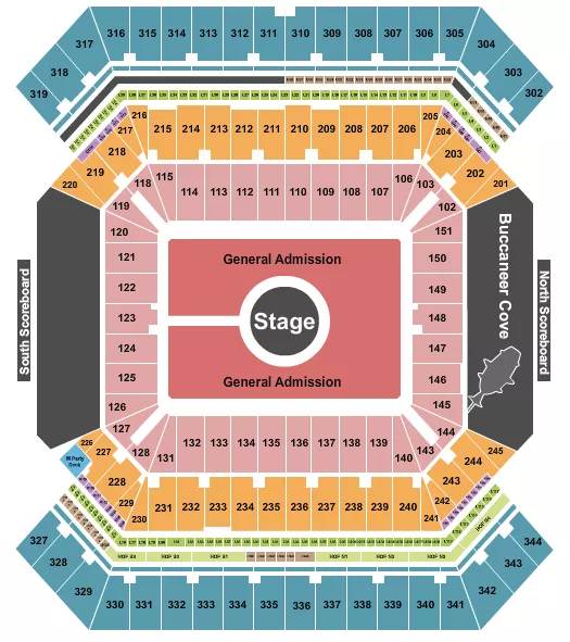 ENDSTAGE GA FLOOR Seating Map Seating Chart