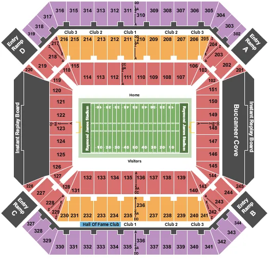 FOOTBALL Seating Map Seating Chart