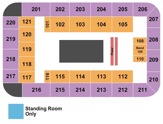 RECREATION HALL PENN STATE UNIVERSITY WRESTLING Seating Map Seating Chart