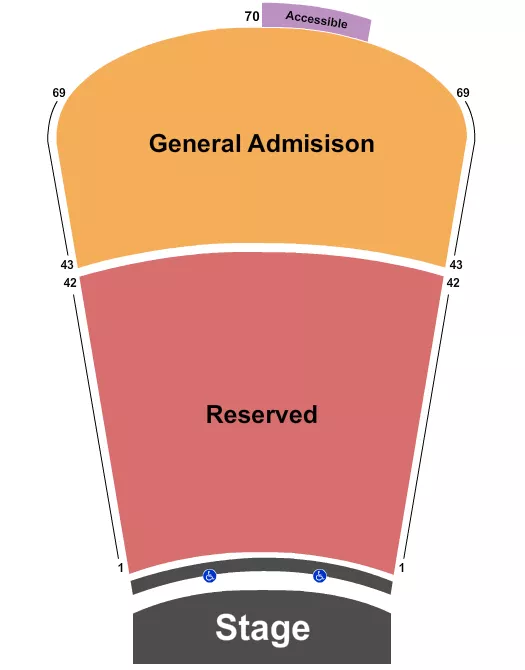 ENDSTAGE RSV 1 42 GA 43 69 Seating Map Seating Chart