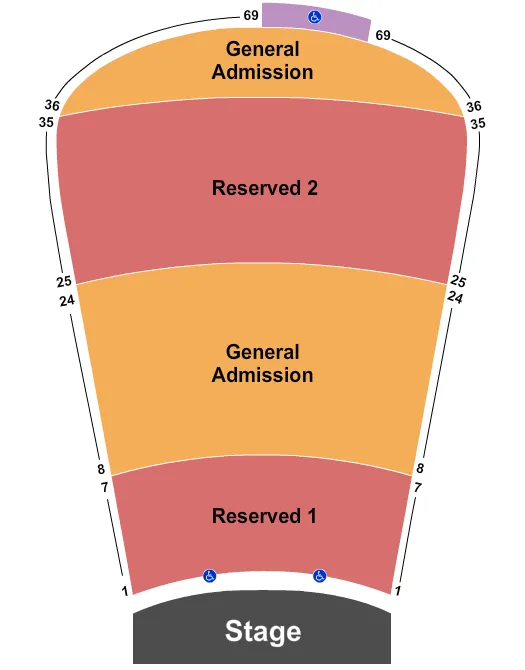 ENDSTAGE RSV 1 7 25 35 GA 8 24 36 69 Seating Map Seating Chart